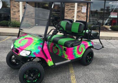 Tie Dye golf cart wrap