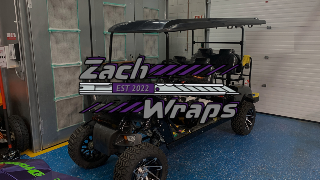 Zach Wraps Golf Cart Wrap